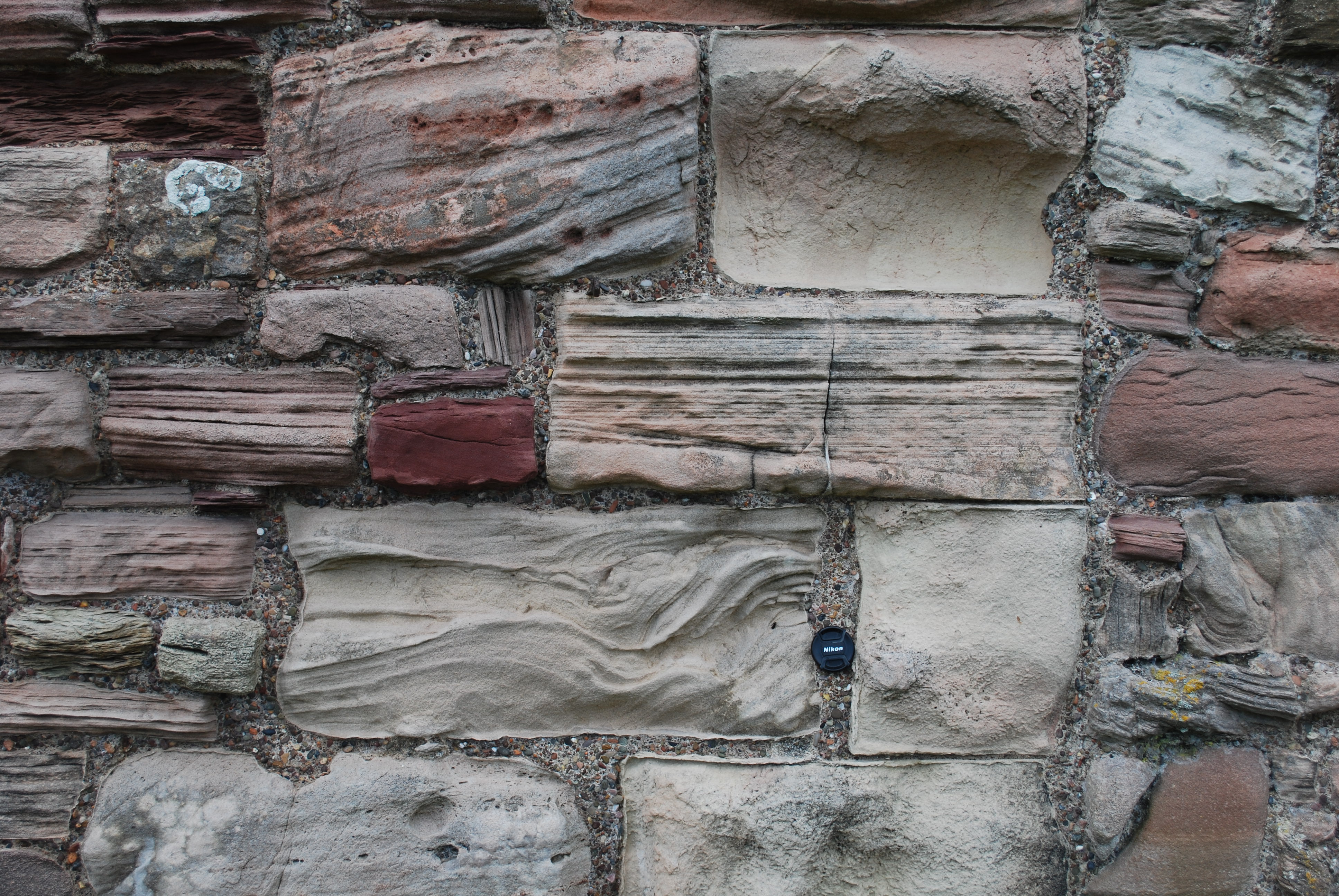 Stone Wall, Tantallon Castle, Scotland